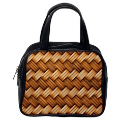 Wooden Weaving Texture Classic Handbag (one Side) by 99art