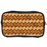 Wooden Weaving Texture Toiletries Bag (Two Sides) Front