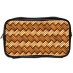 Wooden Weaving Texture Toiletries Bag (Two Sides) Back