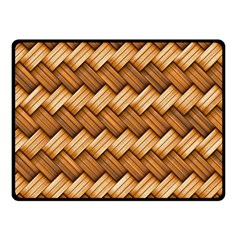 Wooden Weaving Texture Two Sides Fleece Blanket (small) by 99art