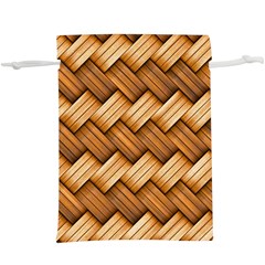 Wooden Weaving Texture Lightweight Drawstring Pouch (xl) by 99art