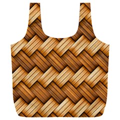 Wooden Weaving Texture Full Print Recycle Bag (xxxl) by 99art