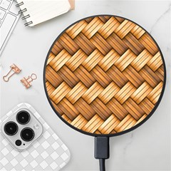 Wooden Weaving Texture Wireless Fast Charger(black)