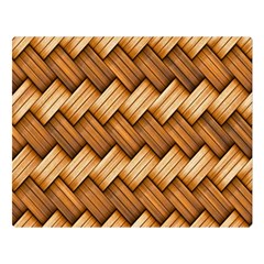 Wooden Weaving Texture Premium Plush Fleece Blanket (large) by 99art