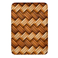 Wooden Weaving Texture Rectangular Glass Fridge Magnet (4 Pack) by 99art