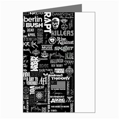 Music Pattern Black White Greeting Cards (pkg Of 8) by 99art