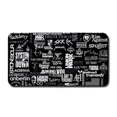 Music Pattern Black White Medium Bar Mat by 99art