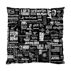 Music Pattern Black White Standard Cushion Case (one Side) by 99art