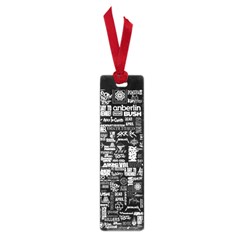 Music Pattern Black White Small Book Marks by 99art