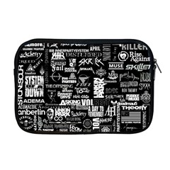 Music Pattern Black White Apple Macbook Pro 17  Zipper Case by 99art