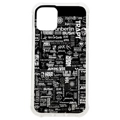 Music Pattern Black White Iphone 12 Mini Tpu Uv Print Case	 by 99art