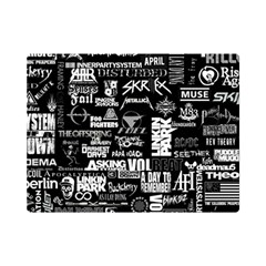 Music Pattern Black White Premium Plush Fleece Blanket (mini) by 99art