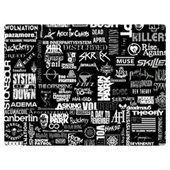 Music Pattern Black White Premium Plush Fleece Blanket (extra Small) by 99art