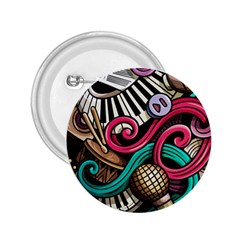 Doodle Colorful Music Doodles 2 25  Buttons by 99art