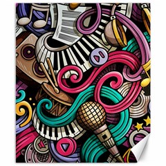 Doodle Colorful Music Doodles Canvas 8  X 10  by 99art