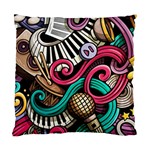 Doodle Colorful Music Doodles Standard Cushion Case (Two Sides) Back