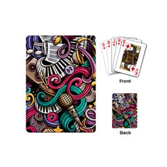 Doodle Colorful Music Doodles Playing Cards Single Design (mini) by 99art