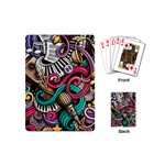 Doodle Colorful Music Doodles Playing Cards Single Design (Mini) Back