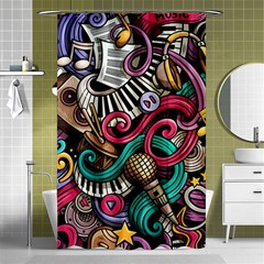 Doodle Colorful Music Doodles Shower Curtain 48  X 72  (small)  by 99art