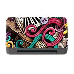 Doodle Colorful Music Doodles Memory Card Reader With Cf by 99art