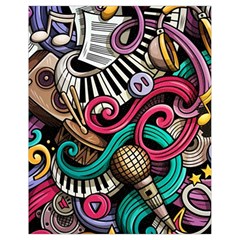 Doodle Colorful Music Doodles Drawstring Bag (small) by 99art