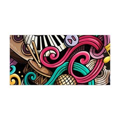 Doodle Colorful Music Doodles Yoga Headband by 99art