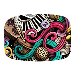 Doodle Colorful Music Doodles Mini Square Pill Box by 99art