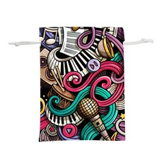 Doodle Colorful Music Doodles Lightweight Drawstring Pouch (s) by 99art