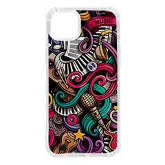 Doodle Colorful Music Doodles Iphone 14 Plus Tpu Uv Print Case by 99art