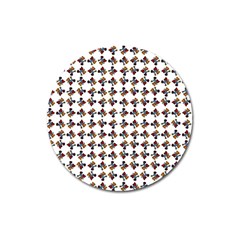 Mixed Abstract Colors Pattern Magnet 3  (round)