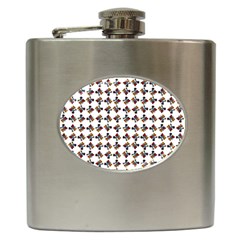 Mixed Abstract Colors Pattern Hip Flask (6 Oz) by dflcprintsclothing