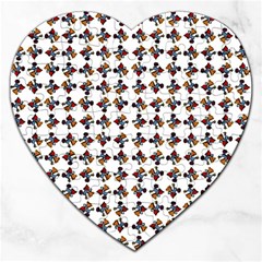 Mixed Abstract Colors Pattern Jigsaw Puzzle (heart) by dflcprintsclothing