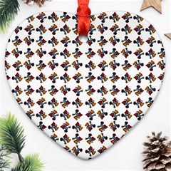 Mixed Abstract Colors Pattern Heart Ornament (two Sides) by dflcprintsclothing