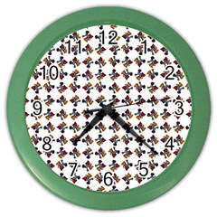 Mixed Abstract Colors Pattern Color Wall Clock by dflcprintsclothing