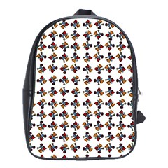 Mixed Abstract Colors Pattern School Bag (xl) by dflcprintsclothing