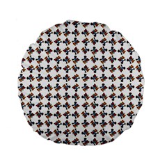 Mixed Abstract Colors Pattern Standard 15  Premium Flano Round Cushions by dflcprintsclothing