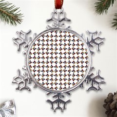 Mixed Abstract Colors Pattern Metal Large Snowflake Ornament by dflcprintsclothing