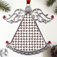 Mixed Abstract Colors Pattern Metal Angel With Crystal Ornament by dflcprintsclothing