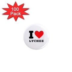 I Love Lychee  1  Mini Magnets (100 Pack)  by ilovewhateva