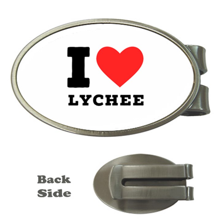 I love lychee  Money Clips (Oval) 