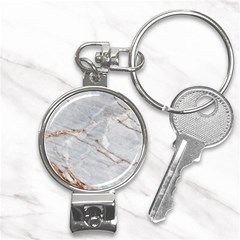 Gray Light Marble Stone Texture Background Nail Clippers Key Chain by Vaneshart