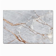 Gray Light Marble Stone Texture Background Postcards 5  X 7  (pkg Of 10) by Vaneshart