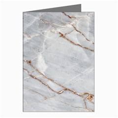 Gray Light Marble Stone Texture Background Greeting Cards (pkg Of 8) by Vaneshart