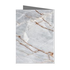 Gray Light Marble Stone Texture Background Mini Greeting Cards (pkg Of 8) by Vaneshart