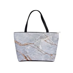 Gray Light Marble Stone Texture Background Classic Shoulder Handbag by Vaneshart