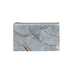 Gray Light Marble Stone Texture Background Cosmetic Bag (Small) Front