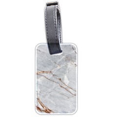 Gray Light Marble Stone Texture Background Luggage Tag (two Sides) by Vaneshart