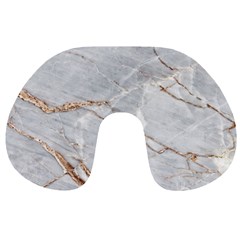 Gray Light Marble Stone Texture Background Travel Neck Pillow by Vaneshart