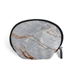 Gray Light Marble Stone Texture Background Accessory Pouch (small) by Vaneshart