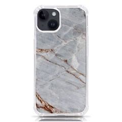 Gray Light Marble Stone Texture Background Iphone 14 Tpu Uv Print Case by Vaneshart